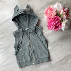 Adorable hooded vest with ears